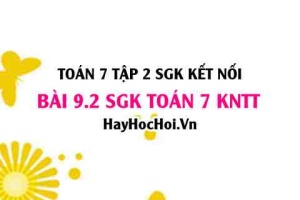 Bài 9.2 SGK Toán 7 Tập 2 Kết nối tri thức